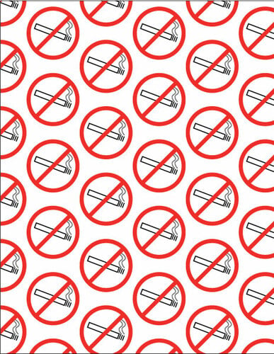 No smoking sign pattern