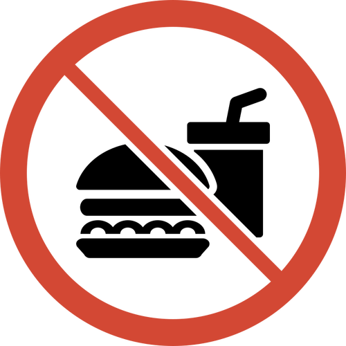 No food or drink sign vector image