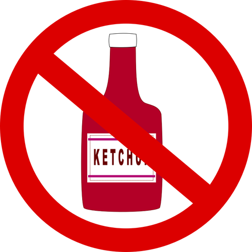 Žádný kečup Vektor Klipart