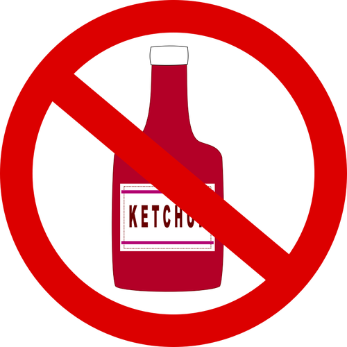 No hay imágenes prediseñadas ketchup vector