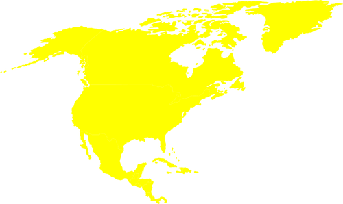 Hartă vectorială continentului Nord-American