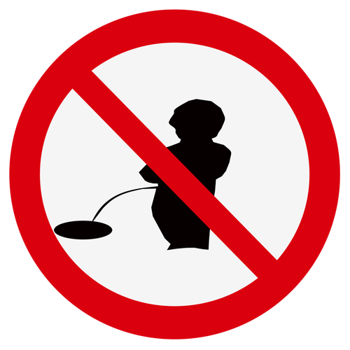 "Žádné močení" symbol