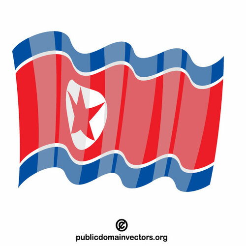 Severní Korea národní vlajka