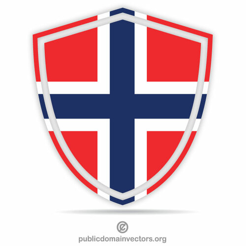 Shield Norwegian flag