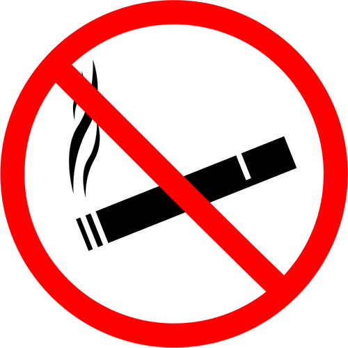 कोई धूम्रपान संकेत लेबल के वेक्टर छवि