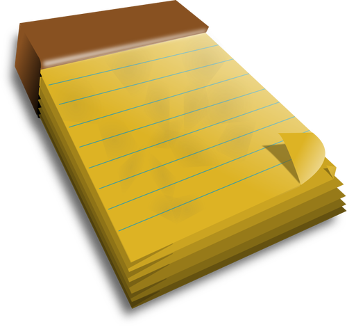 دفتر ملاحظات مع صفحات صفراء