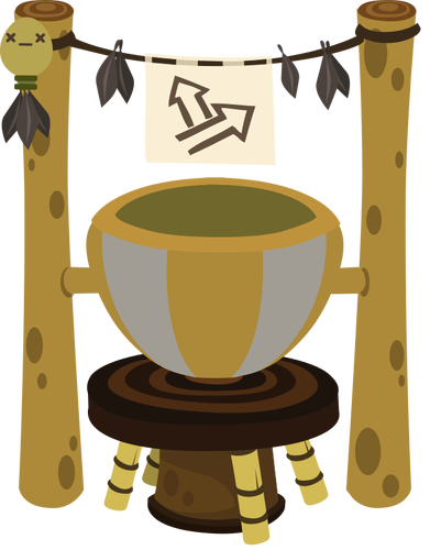 Tribal matlagning pot vektor konst