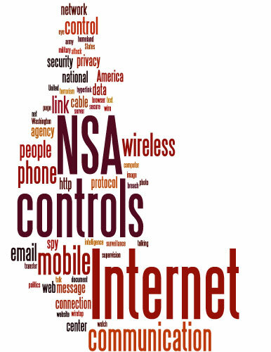 Control de la NSA ilustración Internet comunicación