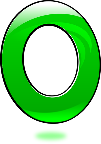 Vector image of glossy number zero