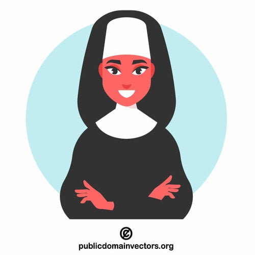 A smiling nun
