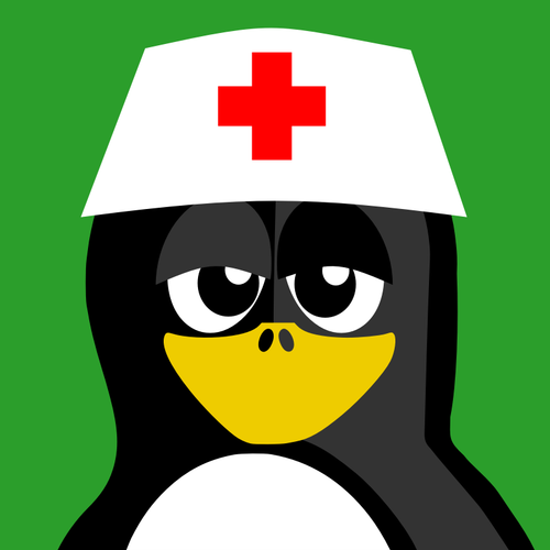 矢量图形的护士企鹅