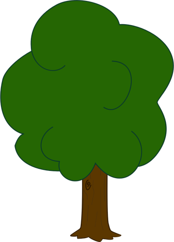 Vector graphics of younger oak tree