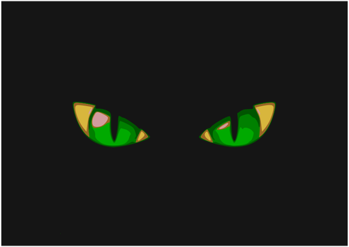 Kattens grønne øyne