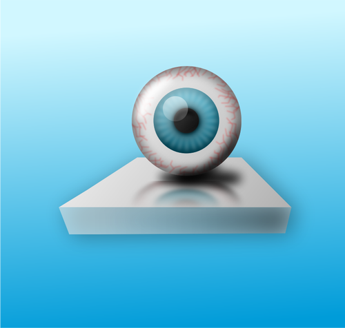 Blue eye on stand vector image