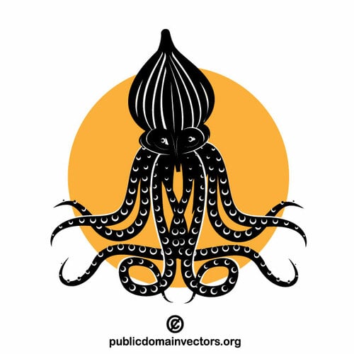 Octopus animal silhouette