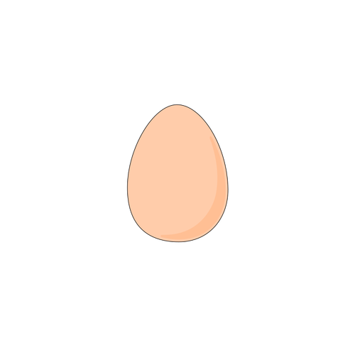 Vector afbeelding van ei met zwarte rand