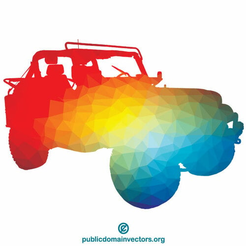 Silhouette de couleur de véhicule de route