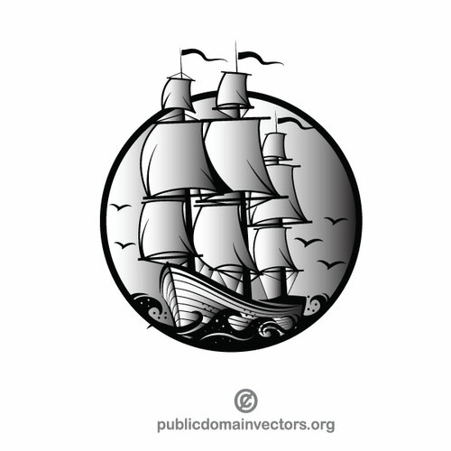 Big sailboat vector image