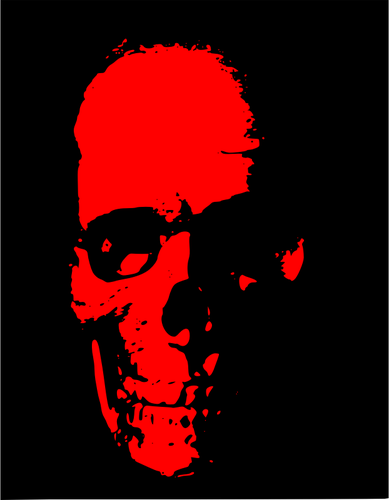 Vektor image av red skull