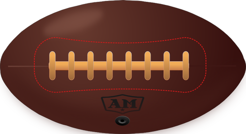 Ilustração em vetor bola de futebol americano vintage