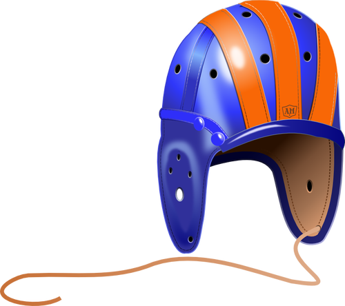 Collège Vintage rugby casque vector illustration