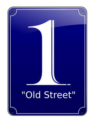 Old Street No. 1 sign vector illustration