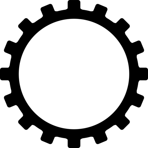 Mechanische Rädchen silhouette