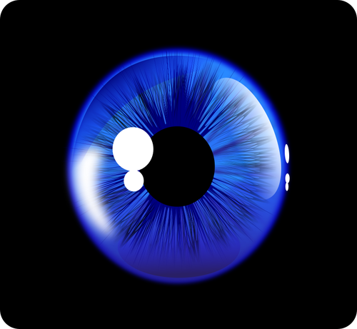 Deep blue eye