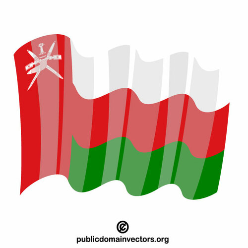 Oman nationell flagga