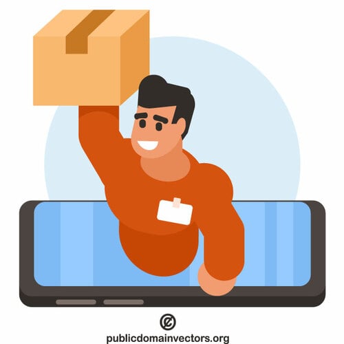 Online shopping package delivery