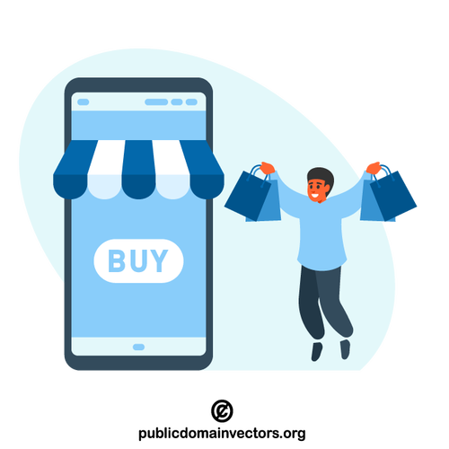 Online alışveriş vektörü