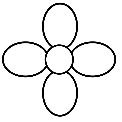 Noir et blanc pétales vector image