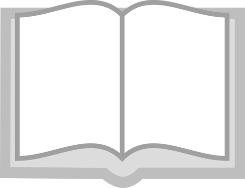 Grayscale open book icon