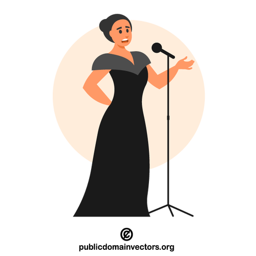 Opera singer vector