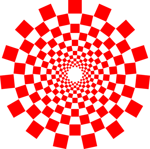 Vektorové kreslení čtverců připojen jako spirály