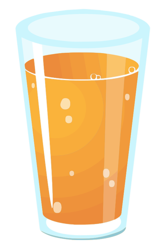 Реалистичные векторная графика стакан сока