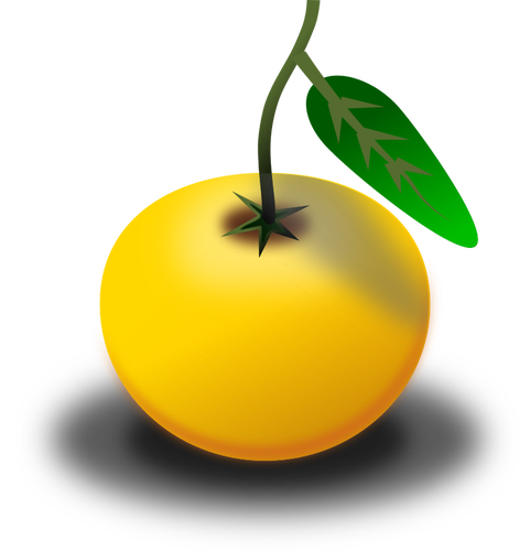 Vector clip art of ripe orange in color