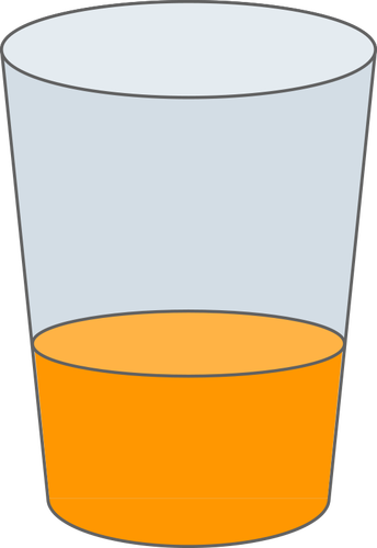 Vector drawing of glass of juice