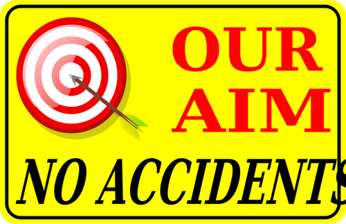 Cartel para una campaña contra los accidentes vector illustration