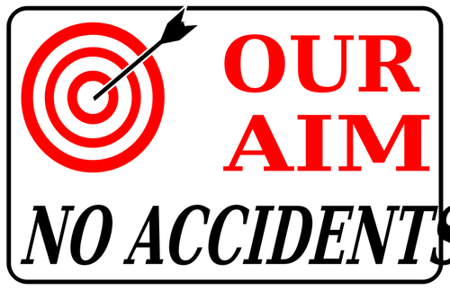 Sign for a campaign against accidents vector illustration