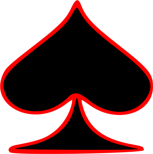 Graphiques vectoriels du symbole de carte à jouer indiqué bêche