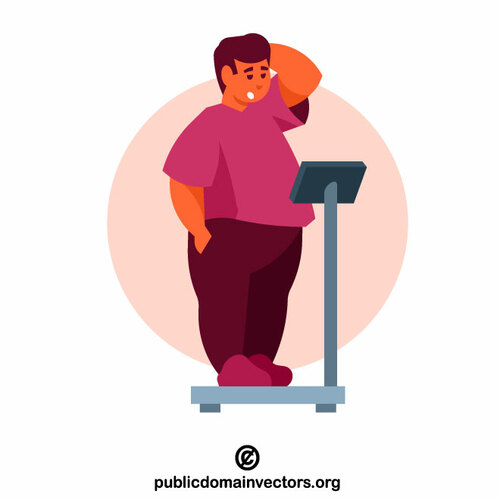 Overweight man