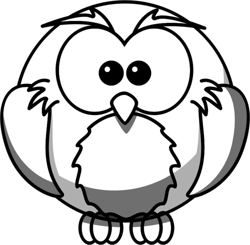 Owl line art vector illustration