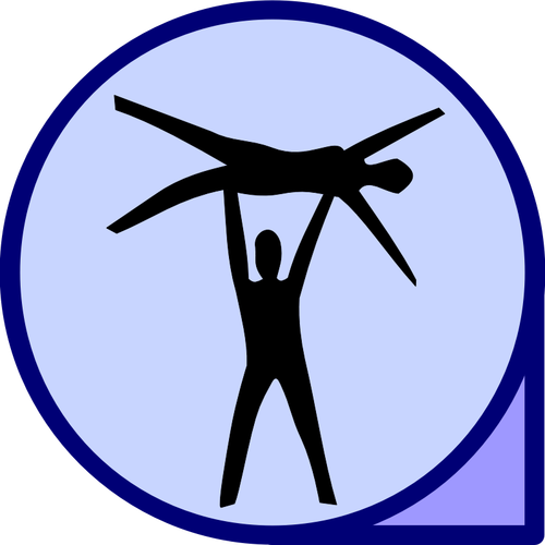 Vector afbeelding van acrobatiek pictogram