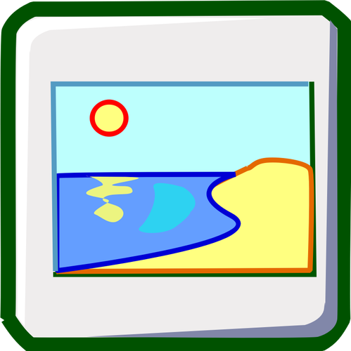 Sunny beach vector clip art