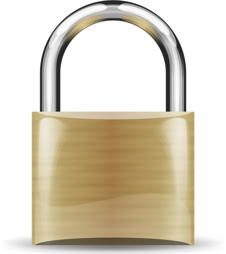 Vector image of brown padlock