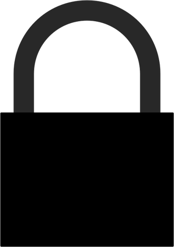 Image vectorielle silhouette du cadenas