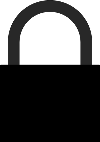 Silhouette vector image of locked padlock