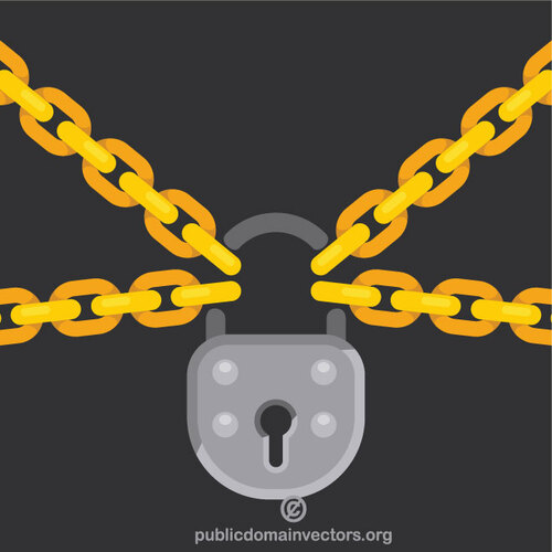 Padlock with chain