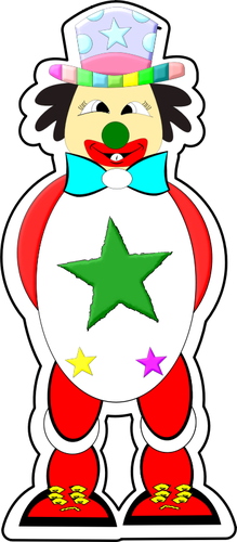 Vector graphics of colorful clown